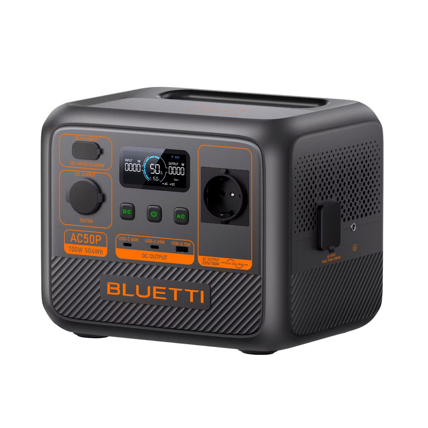 BLUETTI AC50P Estación de Energía Portátil 700W 504Wh | Compacta y Ligera | Perfecta para Viajes