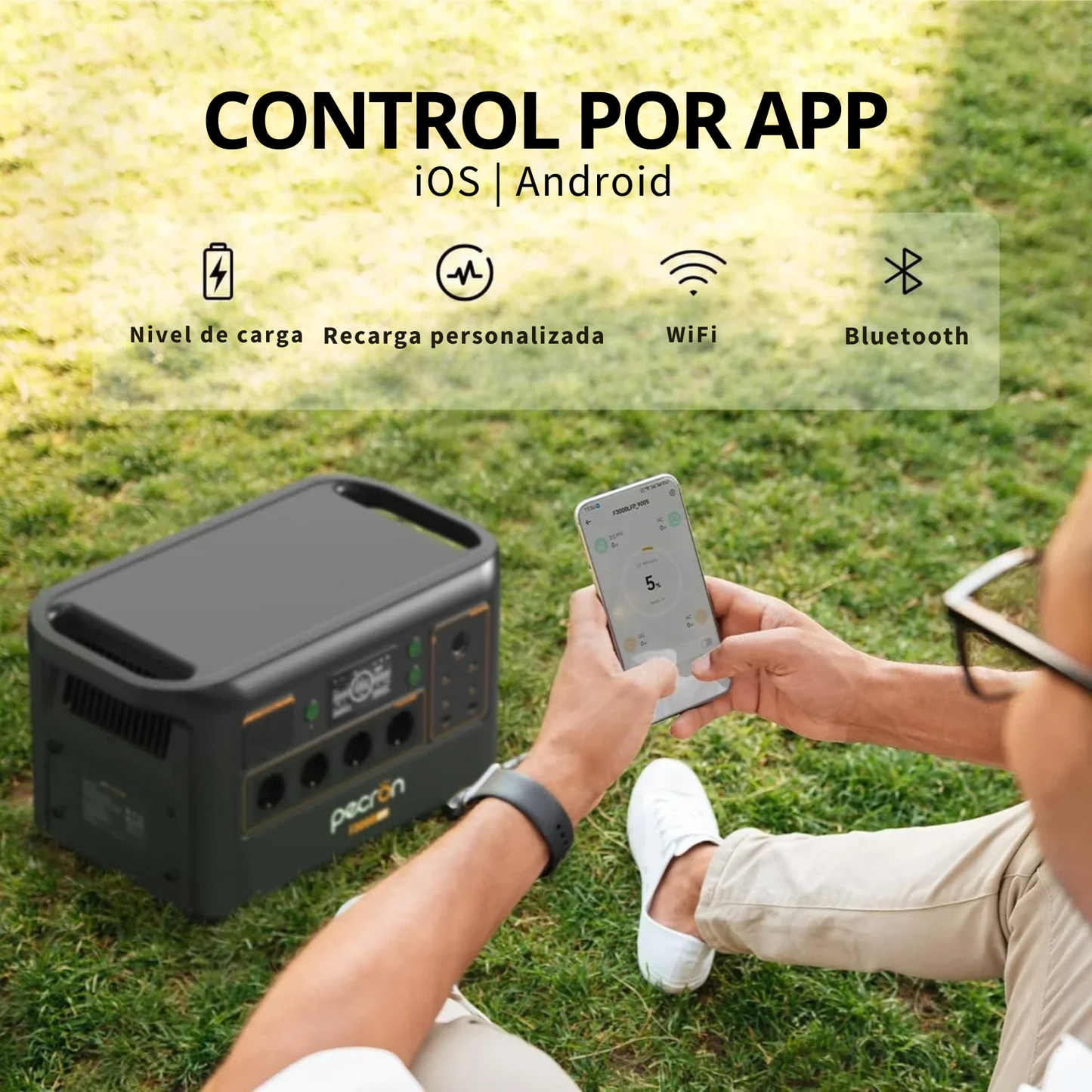 PECRON F3000LFP Estación de energía modular 3600W 3072Wh | Expandible hasta 10752 Wh