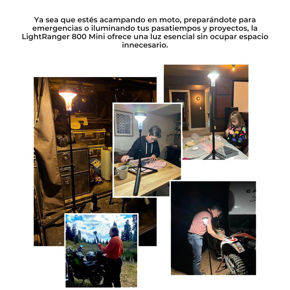 LightRanger 800 Mini | Iluminación portátil telescópica LED Compacta 800 Lúmenes, portátil y eficiente
