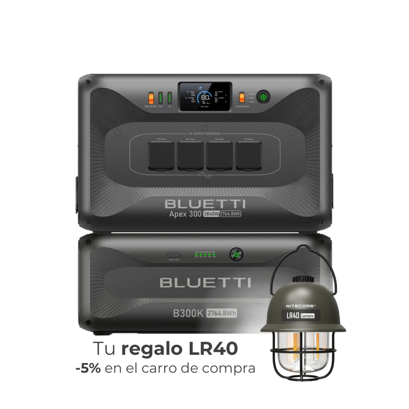 BLUETTI Apex 300 + B300K | Estación de Energía Expandible 3.840 W / 5.529 Wh | Potencia Industrial y Escalabilidad Total
