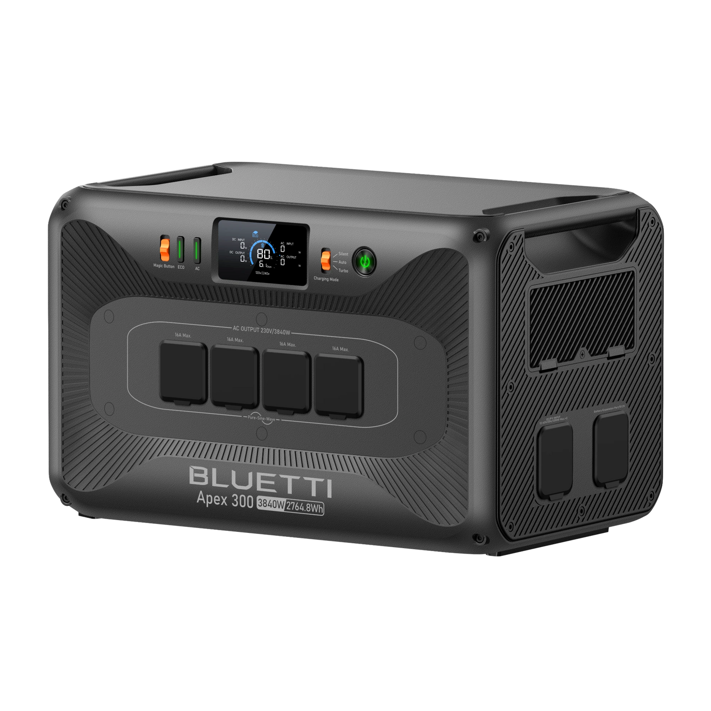 BLUETTI Apex 300 Estación de Energía Portátil para el Hogar 3840W 2764Wh | Voltaje Dual 120/240V, Cortes de Luz y Backup Solar