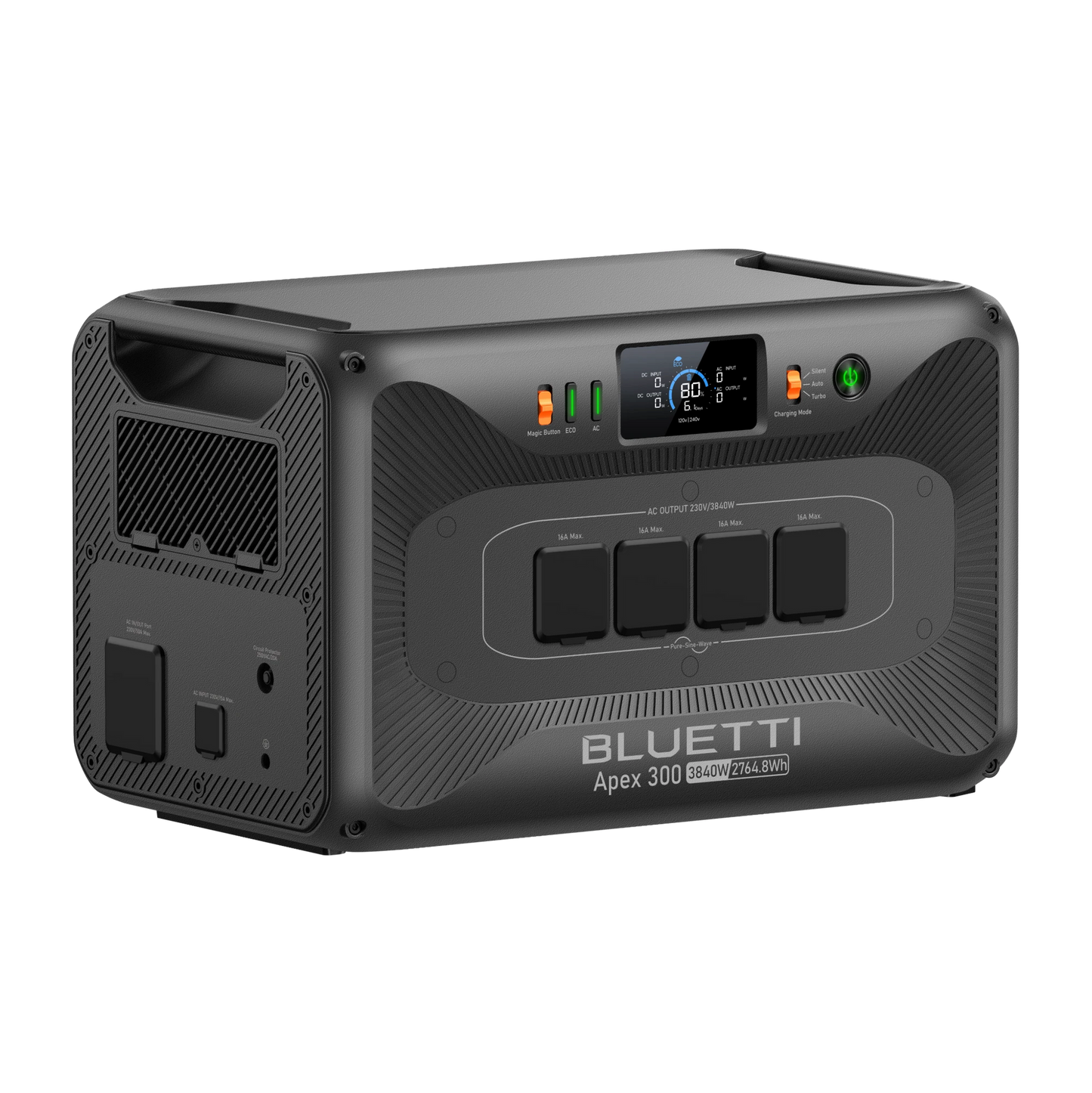 BLUETTI Apex 300 Estación de Energía Portátil para el Hogar 3840W 2764Wh | Voltaje Dual 120/240V, Cortes de Luz y Backup Solar