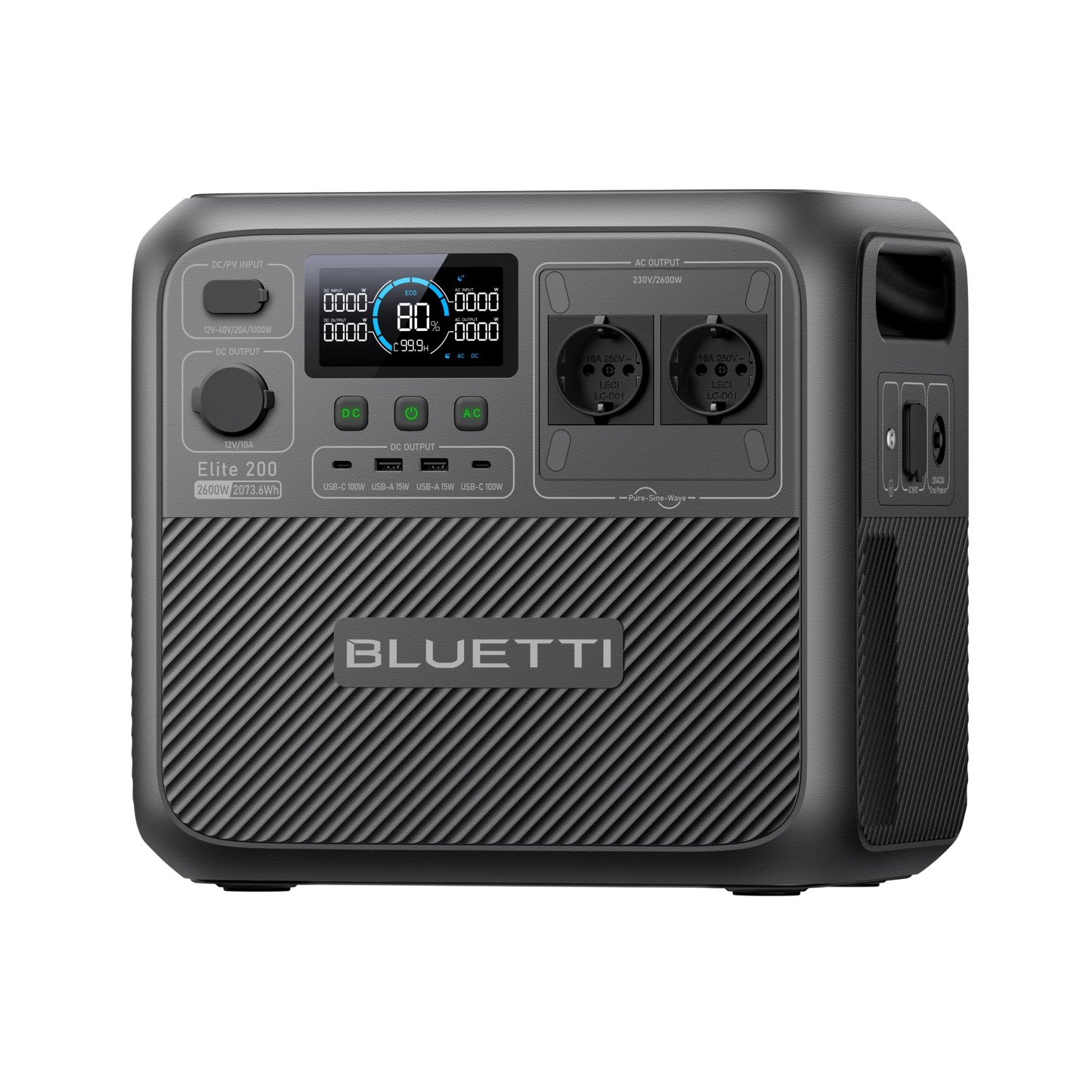 BLUETTI Elite 200 V2 Estación de Energía Portátil de Alta Potencia 2600W 2073Wh | Para Cortes de Luz, Camping y Backup Solar