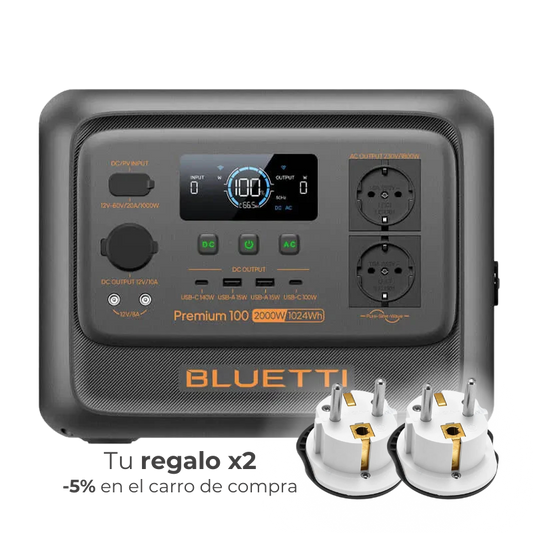 BLUETTI Premium 100 V2 Estación de Energía Portátil 2.000W 1.024Wh | Alta Potencia, Compacta y Liviana