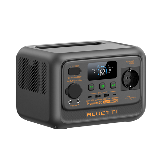 BLUETTI Premium 30 V2 Mini Estación de Energía 600W 320Wh | Potente, Compacta y Ultraligera