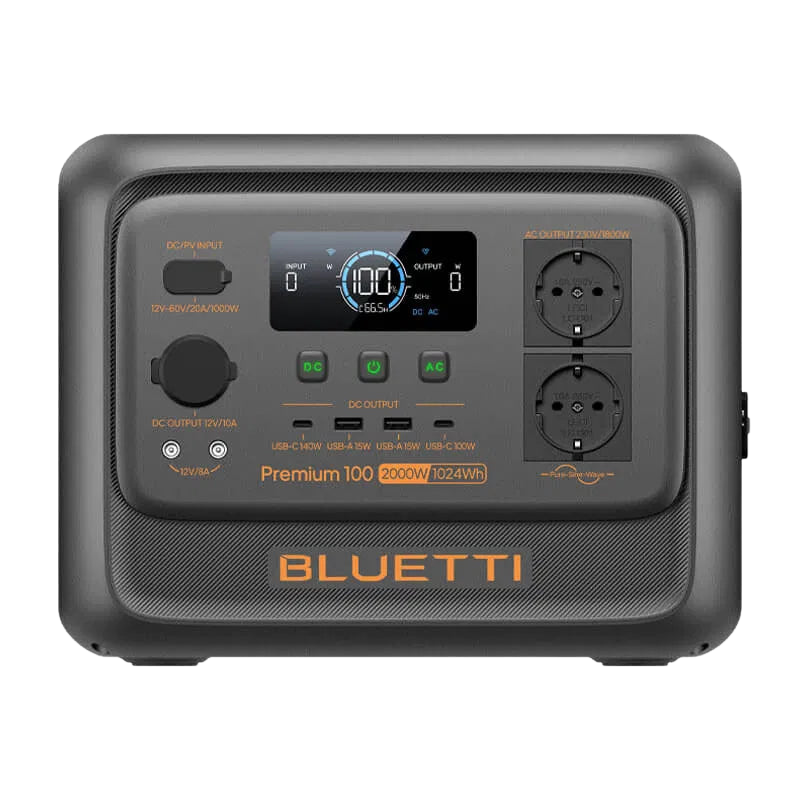 BLUETTI Premium 100 V2 Estación de Energía Portátil 2.000W 1.024Wh | Alta Potencia, Compacta y Liviana