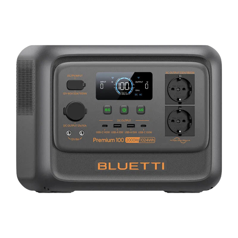 BLUETTI Premium 100 V2 Estación de Energía Portátil 2.000W 1.024Wh | Alta Potencia, Compacta y Liviana