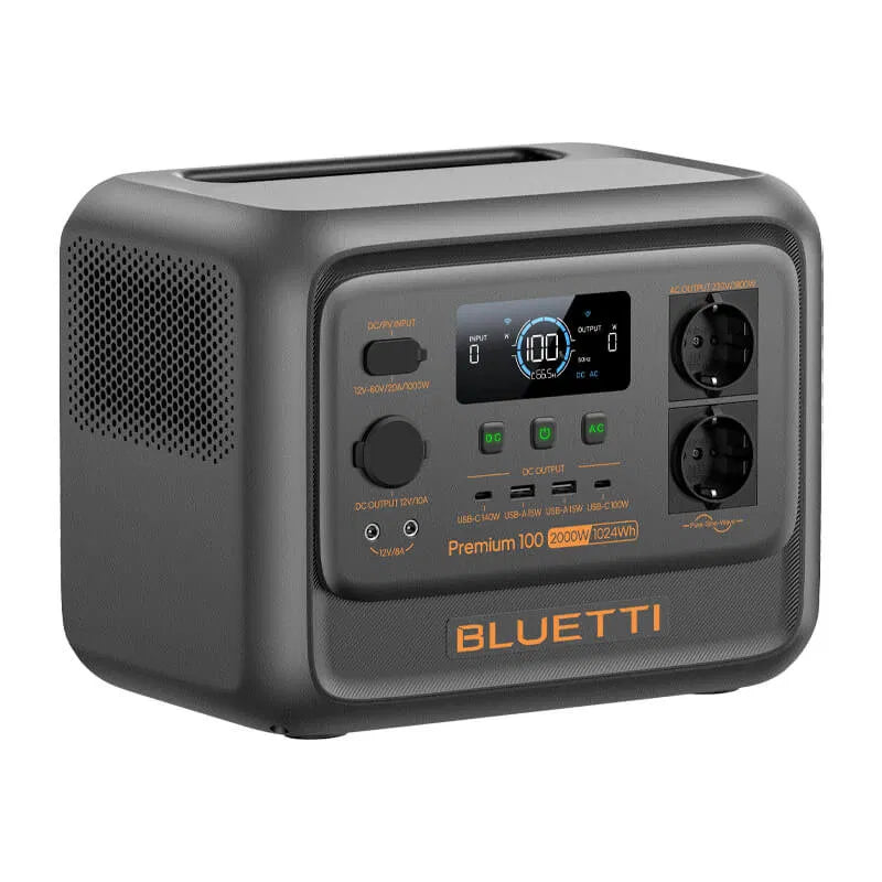 BLUETTI Premium 100 V2 Estación de Energía Portátil 2.000W 1.024Wh | Alta Potencia, Compacta y Liviana