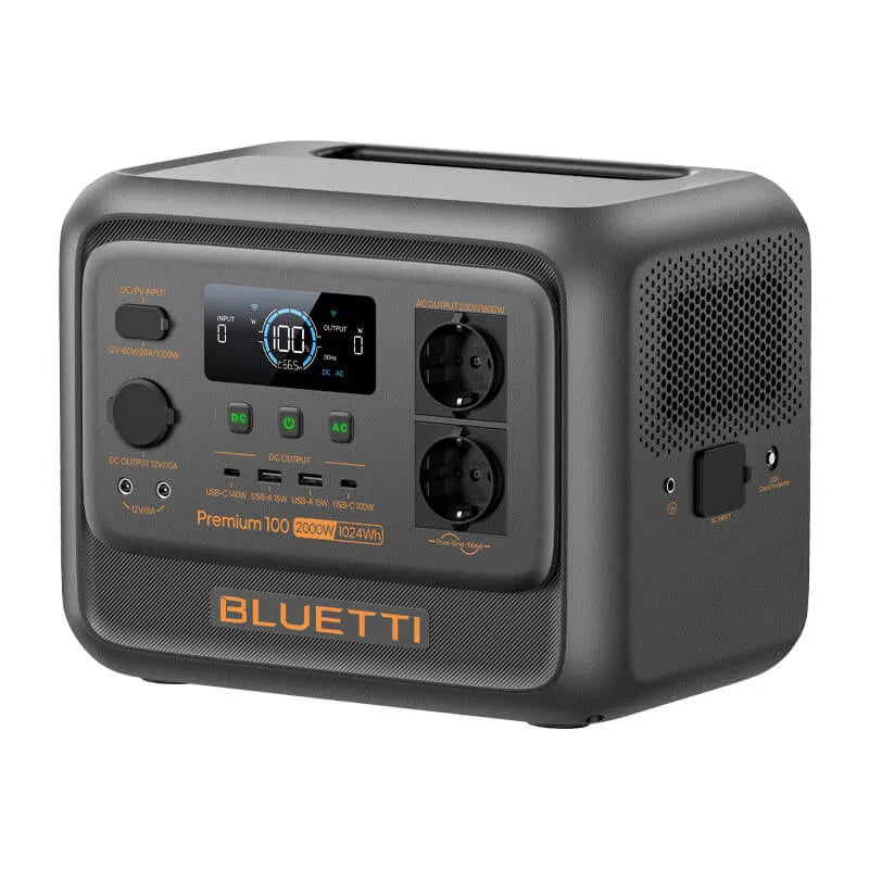 BLUETTI Premium 100 V2 Estación de Energía Portátil 2.000W 1.024Wh | Alta Potencia, Compacta y Liviana