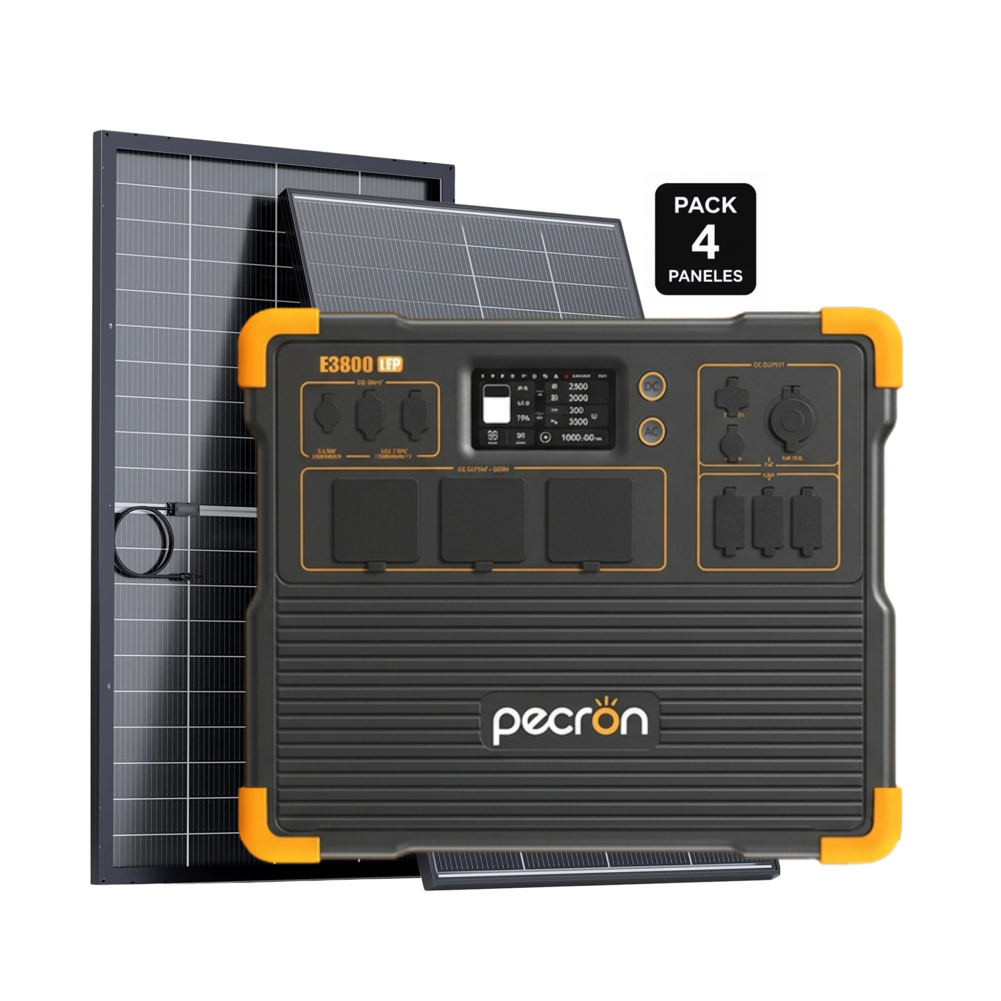 Pack Solar PECRON E3800LFP + 4 Paneles Solares ZOUPW 200W | Sistema de Respaldo Solar 4200W