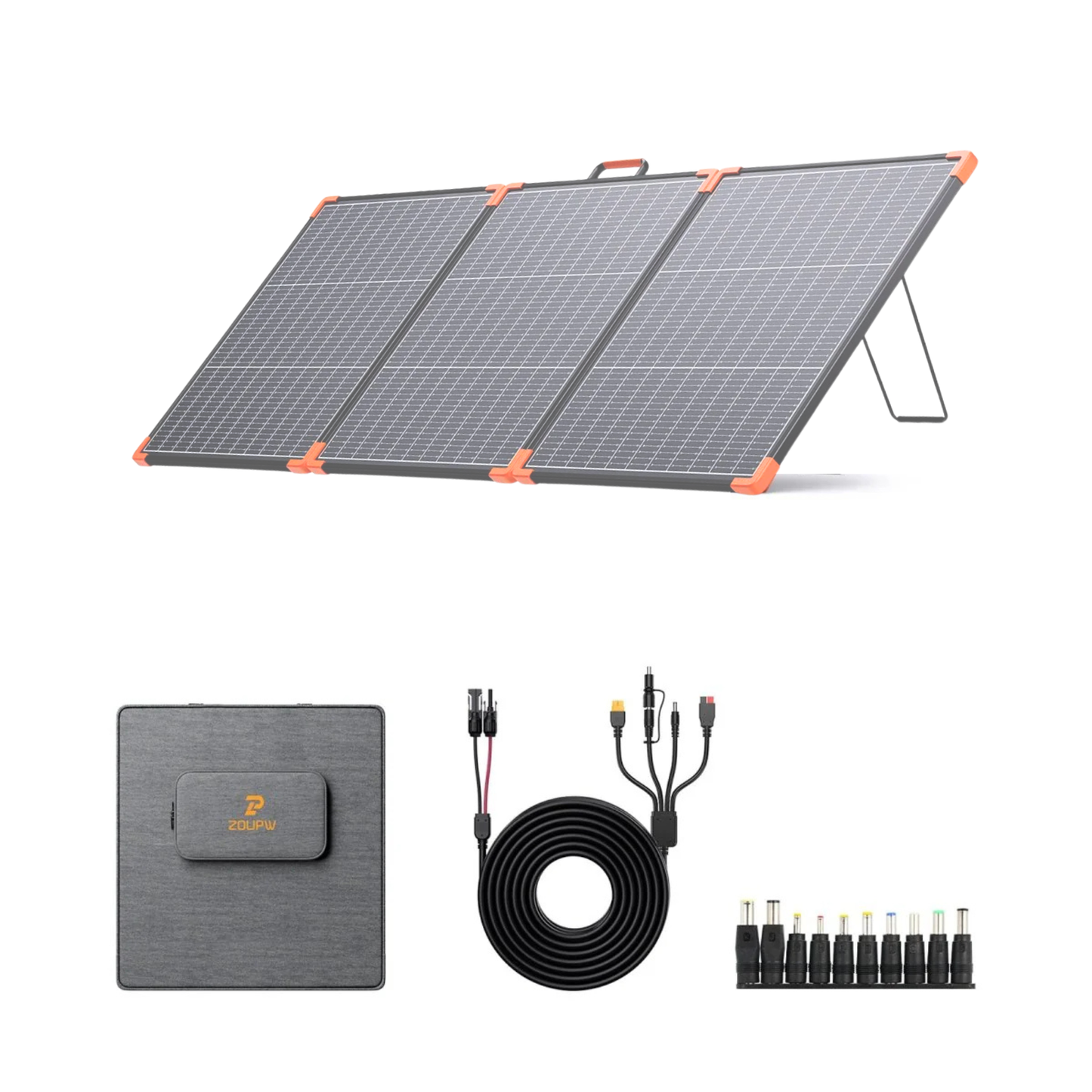 Panel solar portátil plegable bifacial ZOUPW 180W
