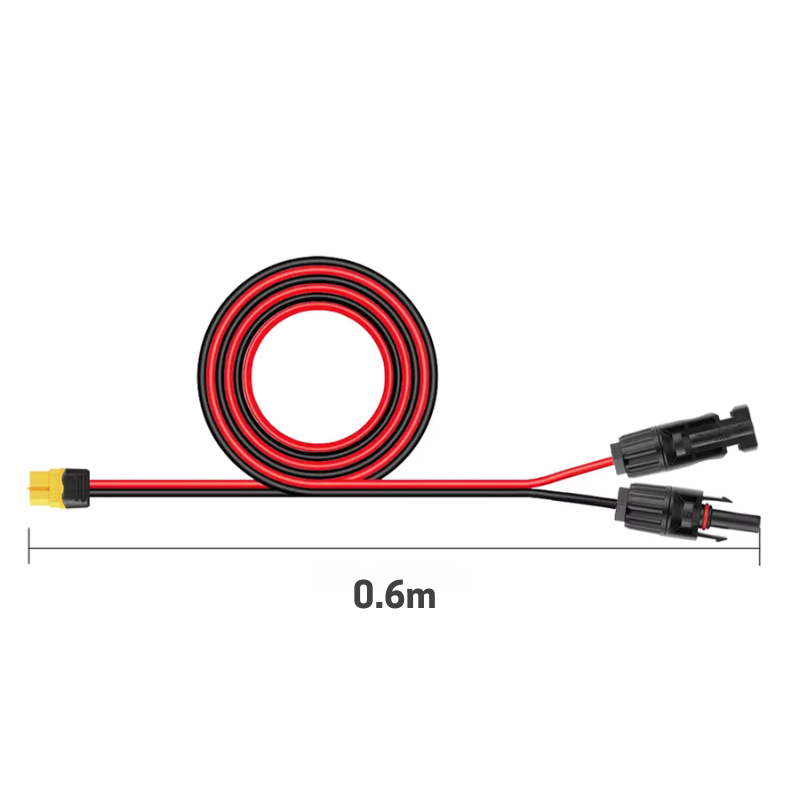 Adaptador Solar MC4 a XT60 (0,6 m) | Cable de Conexión para Estaciones de Energía y Paneles Solares