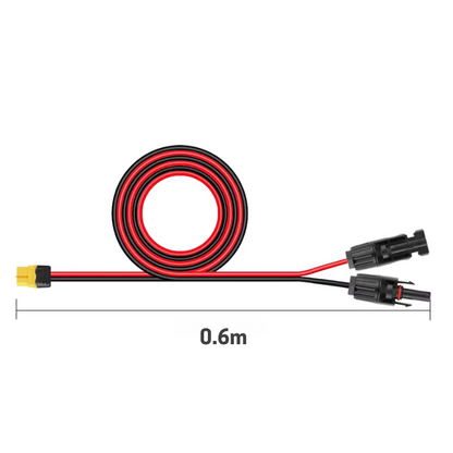 Adaptador Solar MC4 a XT60 (0,6 m) | Cable de Conexión para Estaciones de Energía y Paneles Solares