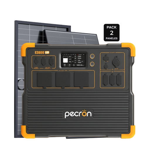 Pack Solar PECRON E3800LFP + 2 Paneles Solares ZOUPW 200W Fijos | Sistema de Respaldo Solar 4200W