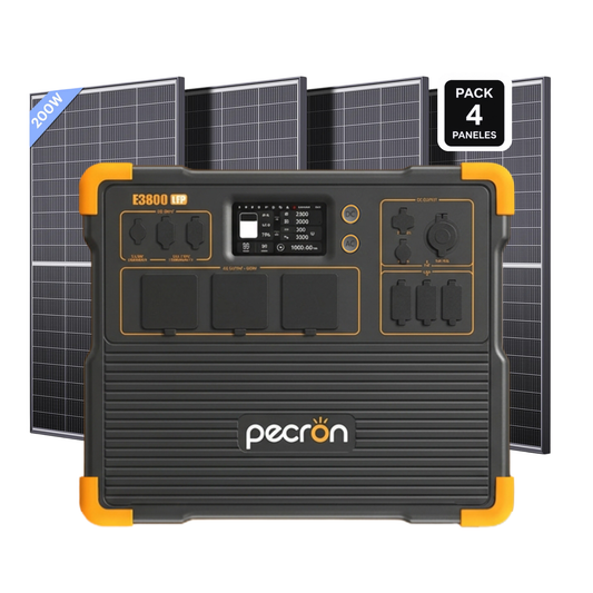 Pack Solar PECRON E3800LFP + 4 Paneles Solares ZOUPW 200W | Sistema de Respaldo Solar 4200W