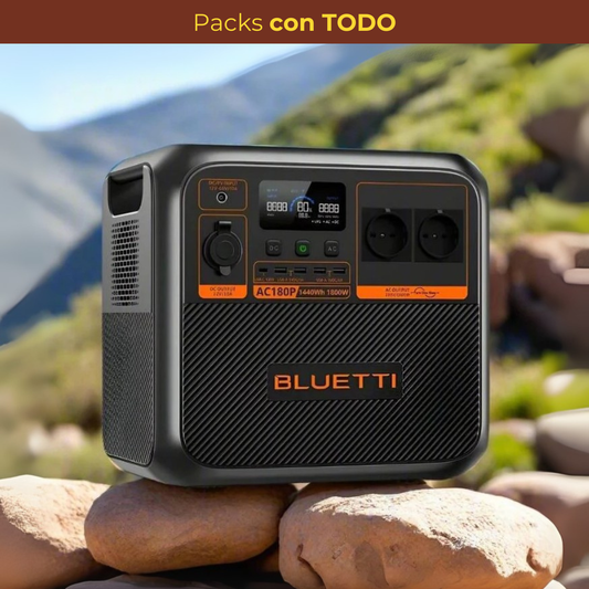BLUETTI AC180P | Panel Solar 200W | Pack Energía Total