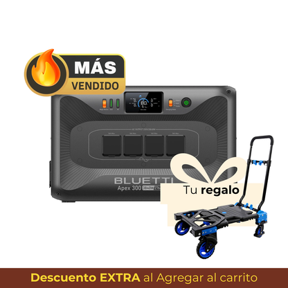 BLUETTI Apex 300 Estación de Energía Portátil 3840W 2764Wh | Respaldo Hogar y Backup Solar