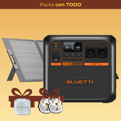 BLUETTI AC180P | Panel Solar 200W | Pack Energía Total