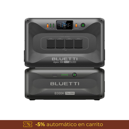 BLUETTI Apex 300 + B300K | Estación de Energía Expandible 3840W 5528Wh | Potencia Industrial y Escalabilidad Total