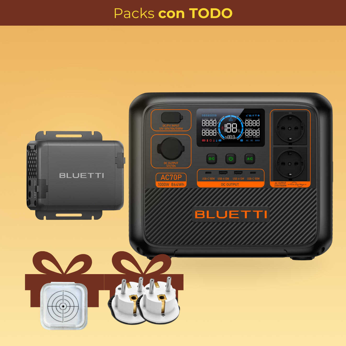 BLUETTI AC70P | Charger 1 | Pack Energía Móvil