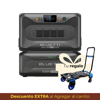 BLUETTI Apex 300 + B300K | Estación de Energía Expandible 3840 W 5529 Wh | Potencia Industrial y Escalabilidad Total