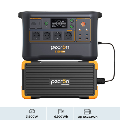 PECRON F3000LFP + EP3800-48V | Sistema de Energía Modular 3600W 6912Wh
