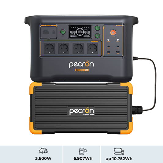 PECRON F3000LFP + EP3800-48V | Sistema de Energía Modular 3600W 6912Wh