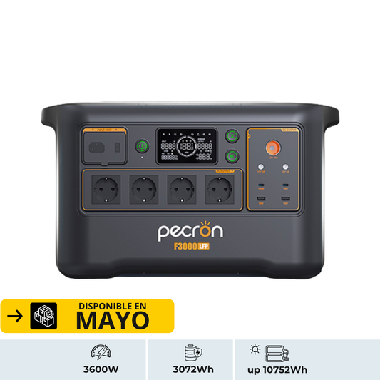[Disponible en Mayo] PECRON F3000LFP Estación de energía modular 3600W 3072Wh | Expandible hasta 10752 Wh
