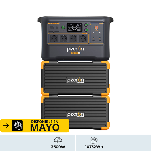 [Disponible en Mayo] PECRON F3000LFP + EP3800-48V ×2 | Sistema de Energía Modular 3600W 10752Wh
