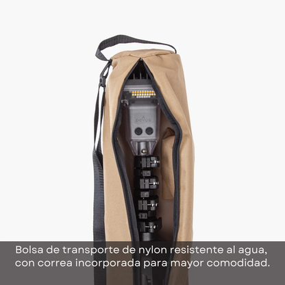 [PREVENTA] Devos LightRanger 2000 | Iluminación portátil telescópica LED 2000 Lúmenes con Bluetooth, Luz Blanca, Ámbar y Roja