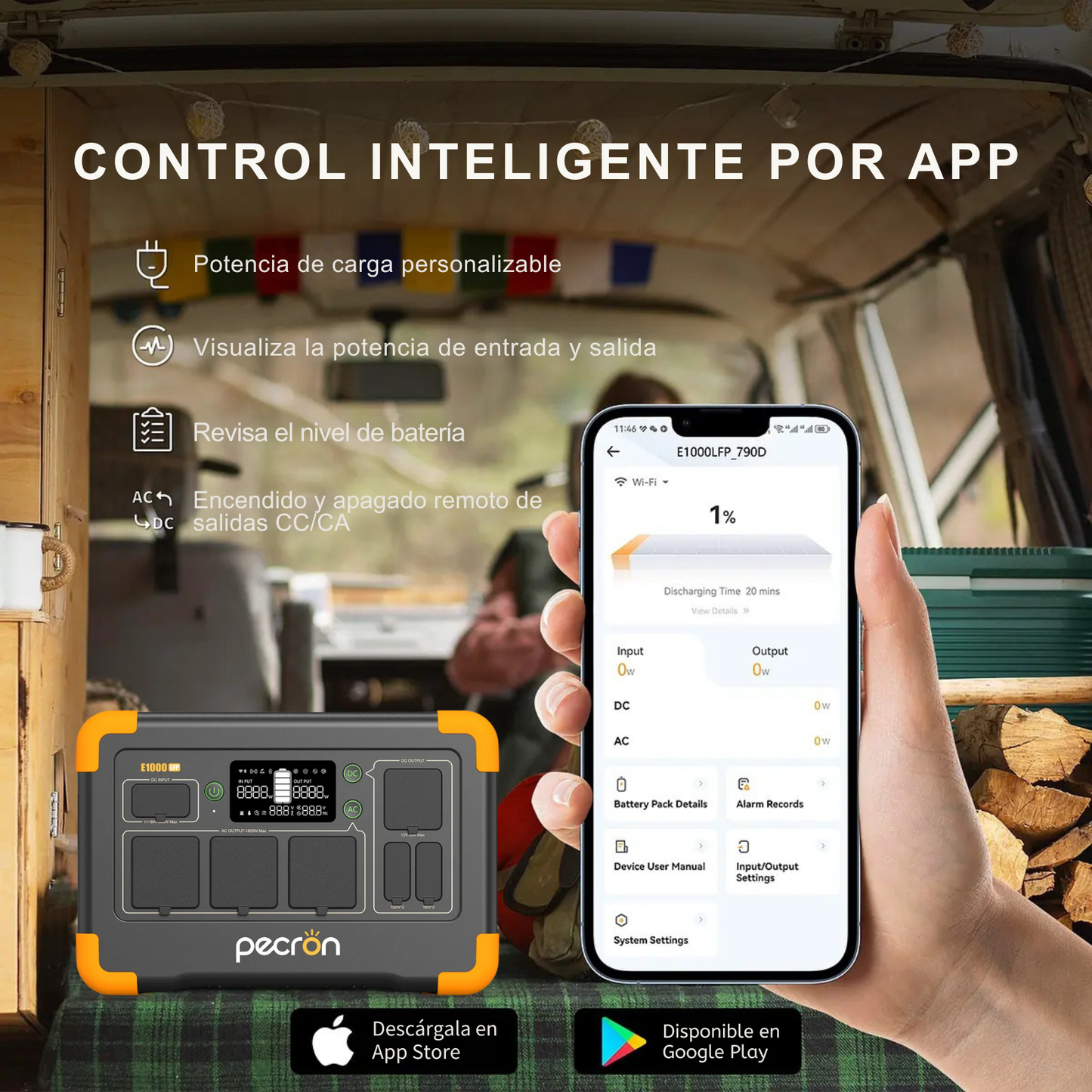 [Disponible en Julio] PECRON E1000LFP | Estación de Energía Portátil 1800W 1024Wh