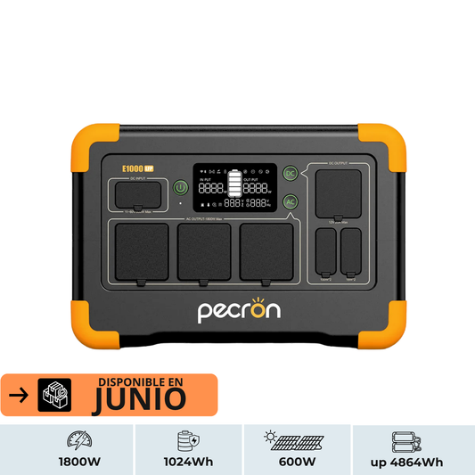 [Disponible en Junio] PECRON E1000LFP | Estación de Energía Portátil 1800W 1024Wh