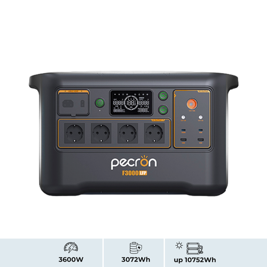 PECRON F3000LFP Estación de energía modular 3600W 3072Wh | Expandible hasta 10752 Wh
