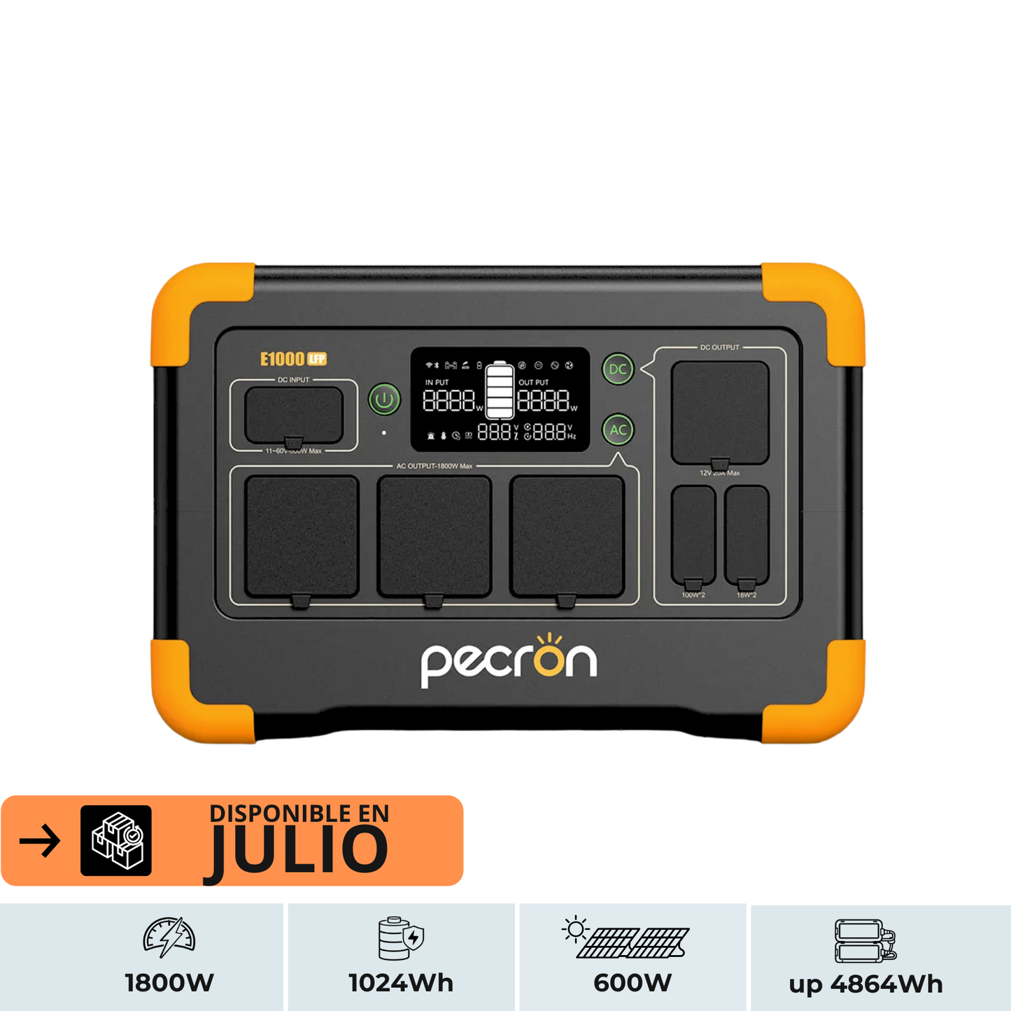 [Disponible en Julio] PECRON E1000LFP | Estación de Energía Portátil 1800W 1024Wh