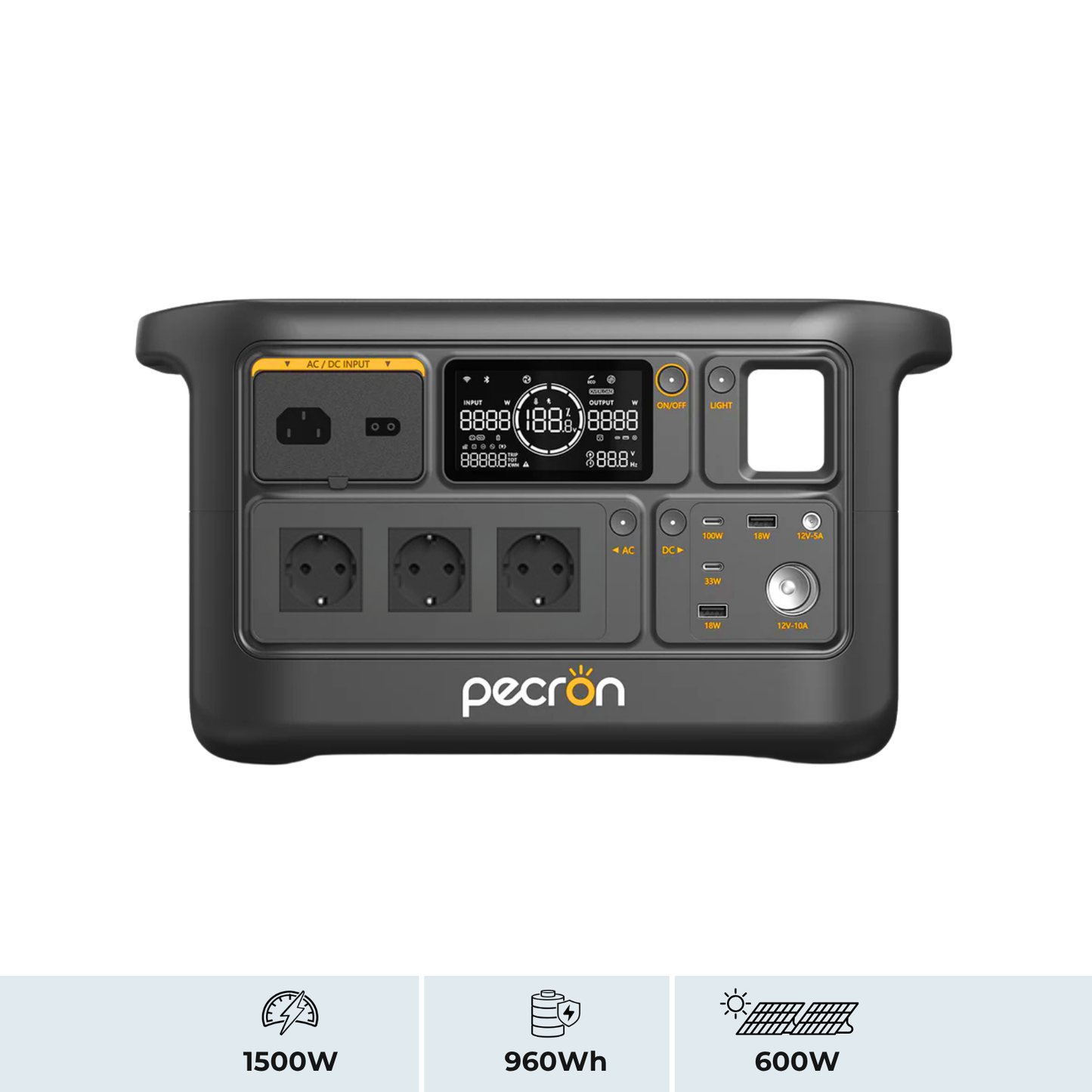 [Disponible en Junio] PECRON F1000LFP | Estación de Energía Portátil 1500W 960Wh