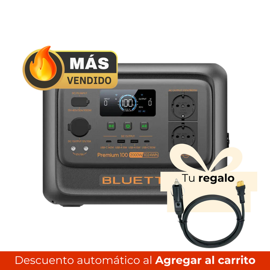 BLUETTI Premium 100 V2 Estación de Energía Portátil 2.000W 1.024Wh | Alta Potencia, Compacta y Liviana