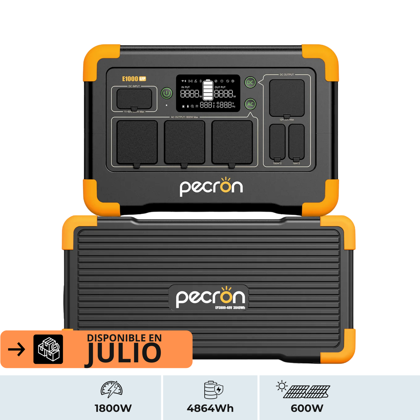 [Disponible en Julio] PECRON E1000LFP + EP3800-48V | Sistema de Energía Portátil Modular 1800W 4864Wh