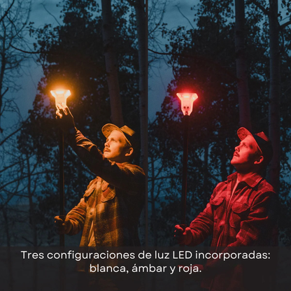 [PREVENTA] Devos LightRanger 2000 | Iluminación portátil telescópica LED 2000 Lúmenes con Bluetooth, Luz Blanca, Ámbar y Roja