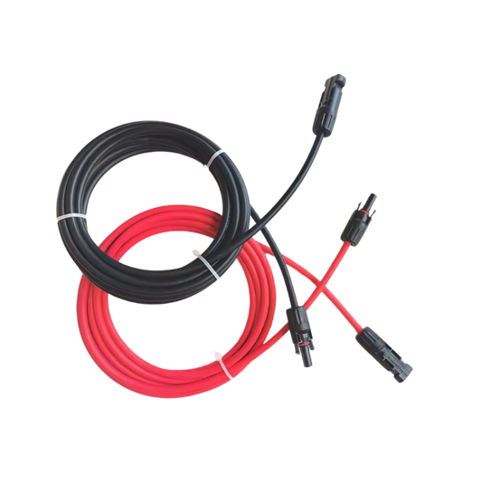Par de Cables de Extensión para Panel Solar | Conectores Solares Impermeables MC4 | 2 a 10 Metros