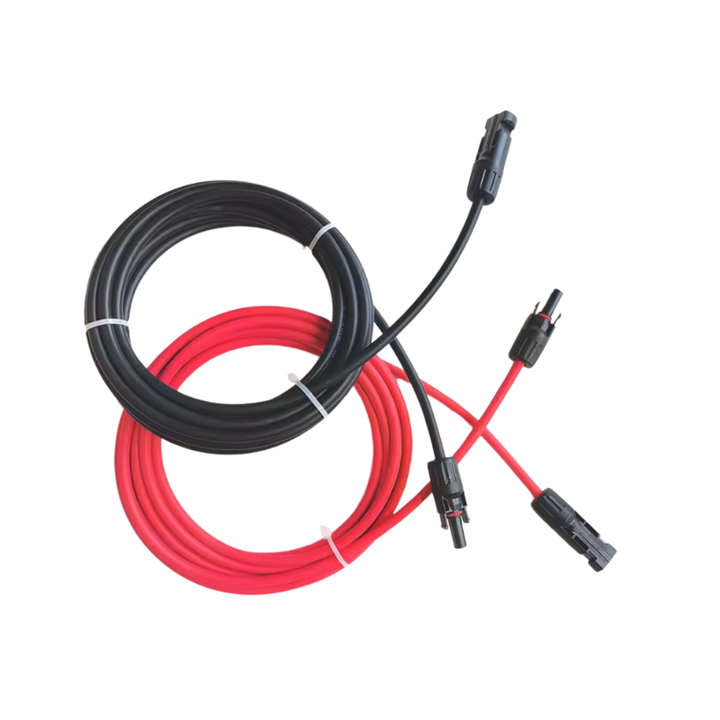 Par de Cables de Extensión para Panel Solar | Conectores Solares Impermeables MC4 | 2 a 10 Metros 12 AWG