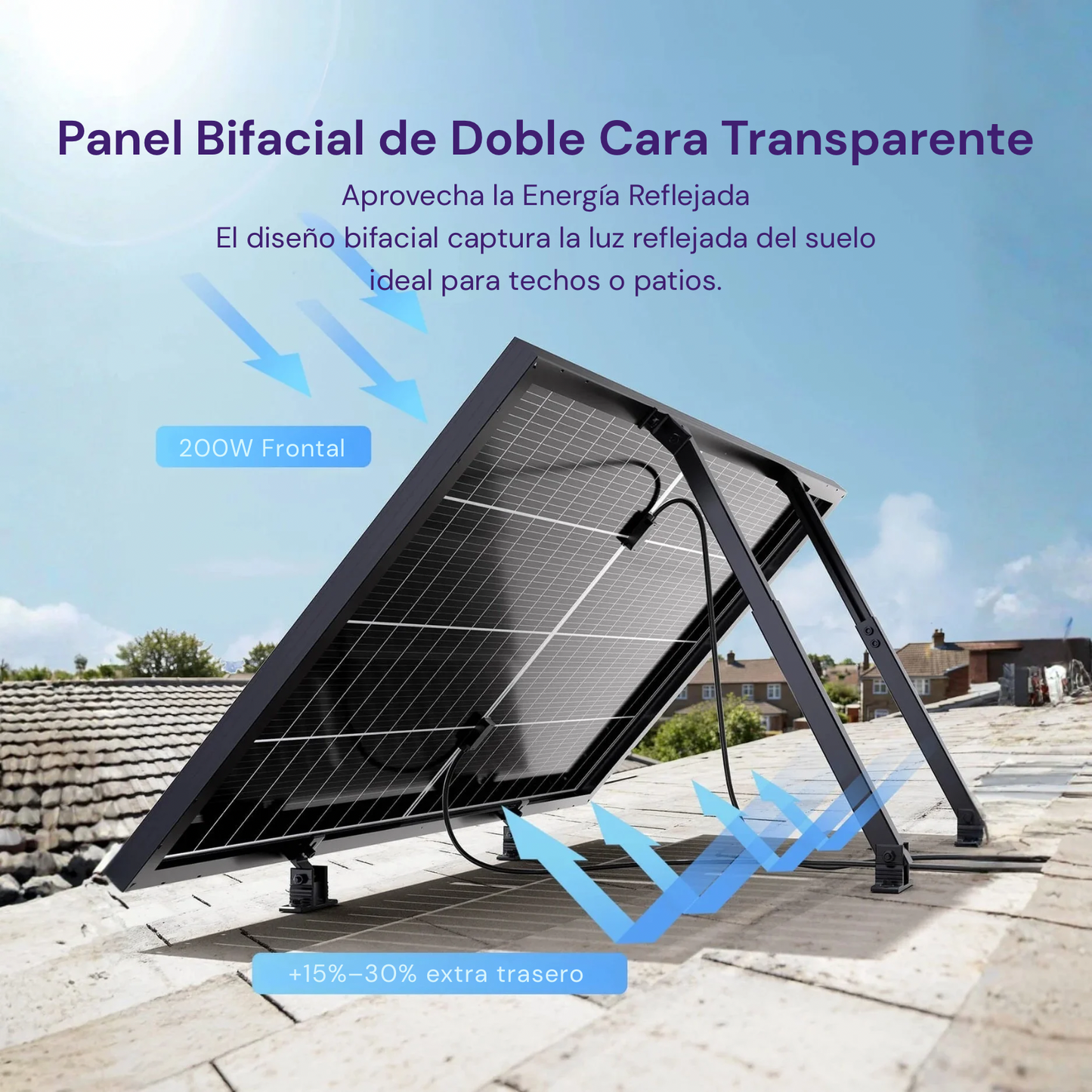 ZOUPW 200W | Panel Solar Monocristalino Rígido N-Type 25% IP68