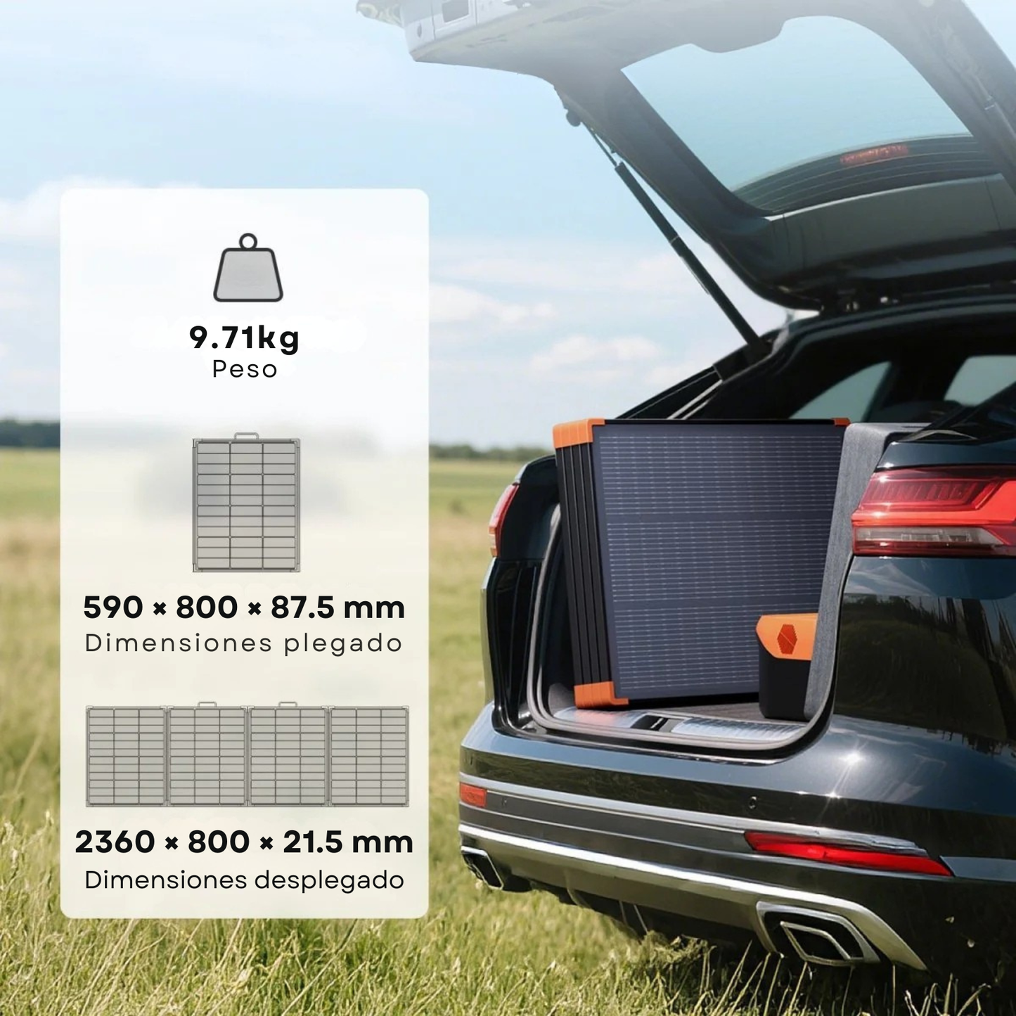 ZOUPW 300W | Panel Solar Portátil Plegable N-Type 16BB ETFE