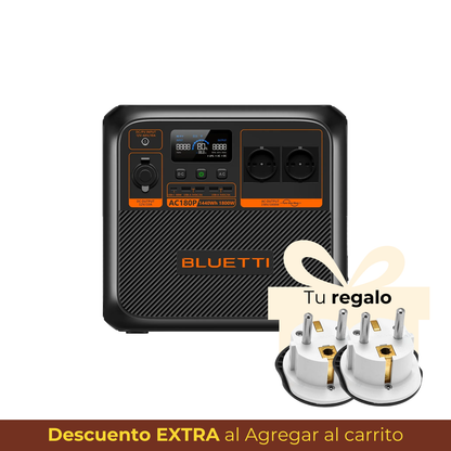 BLUETTI AC180P Estación de Energía Portátil 1800W 1440Wh | Respaldo Eléctrico para Casa y Outdoor