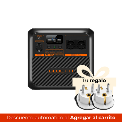 BLUETTI AC180P Estación de Energía Portátil 1800W 1440Wh | Respaldo Eléctrico para Casa y Outdoor