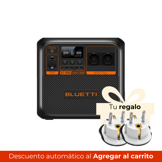 BLUETTI AC180P Estación de Energía Portátil 1800W 1440Wh | Respaldo Eléctrico para Casa y Outdoor
