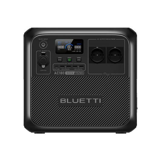 BLUETTI AC180 Estación de Energía Portátil 1800W 1152Wh | Recarga Rápida y Uso Outdoor