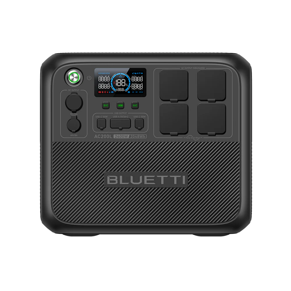 BLUETTI AC200L Estación de Energía Portátil 2400W 2048Wh | Energía de Respaldo para el Hogar