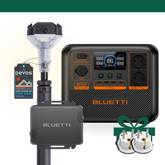 Bluetti AC70P | Charger1 | Devos LR800 | Accesorios