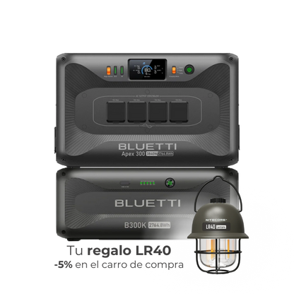 BLUETTI Apex 300 + B300K | Estación de Energía Expandible 3.840 W / 5.529 Wh | Potencia Industrial y Escalabilidad Total