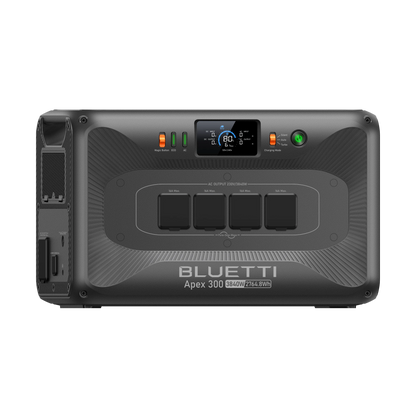 BLUETTI Apex 300 Estación de Energía Portátil para el Hogar 3840W 2764Wh | Voltaje Dual 120/240V, Cortes de Luz y Backup Solar